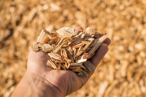 Wood Chips Spreading in Zionsville